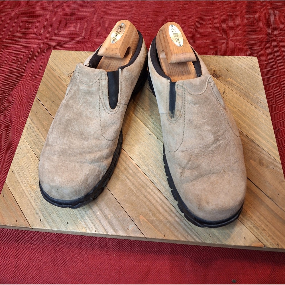Coleman Prairie Slide Clog Classic Taupe Suede Mules Womens 9 Slip On Shoes